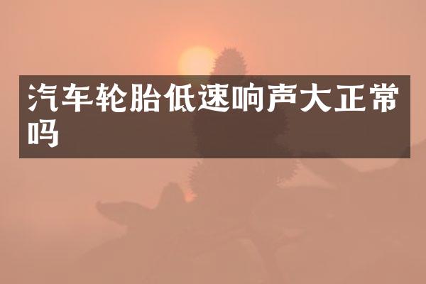 汽车轮胎低速响声大正常吗