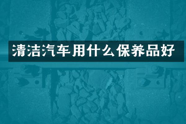 清洁汽车用什么保养品好