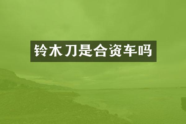 铃木刀是合资车吗