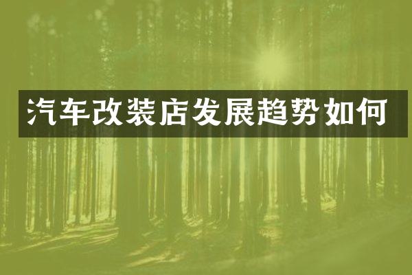 汽车改装店发展趋势如何
