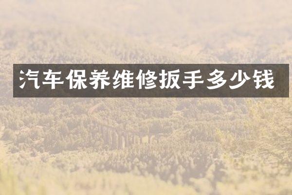 汽车保养维修扳手多少钱