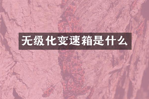 无级化变速箱是什么
