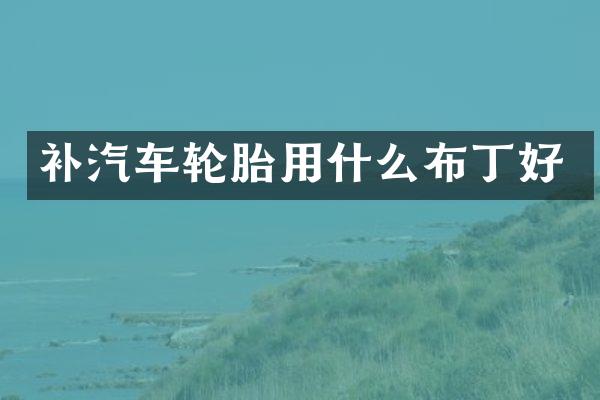 补汽车轮胎用什么布丁好
