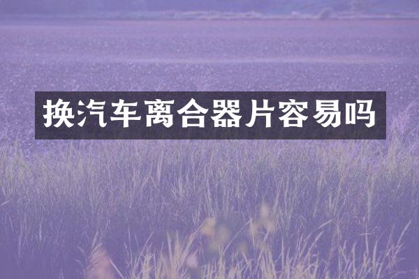 换汽车离合器片容易吗