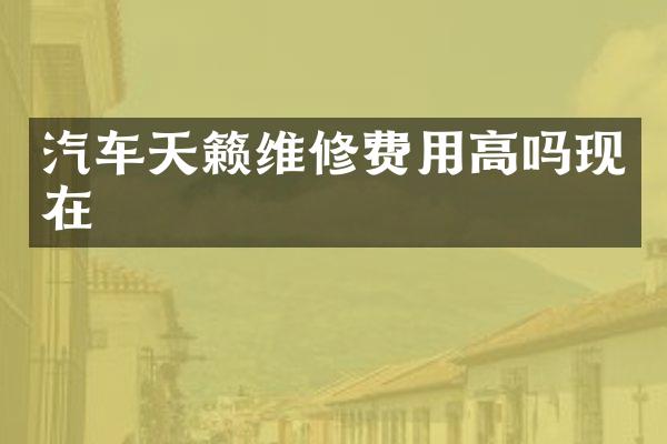 汽车天籁维修费用高吗现在