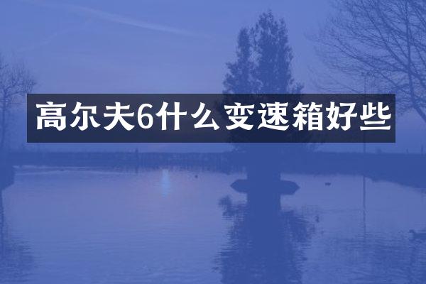 高尔夫6什么变速箱好些