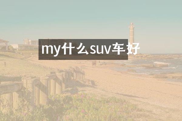 my什么suv车好