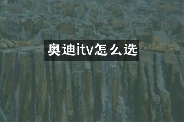 奥迪itv怎么选