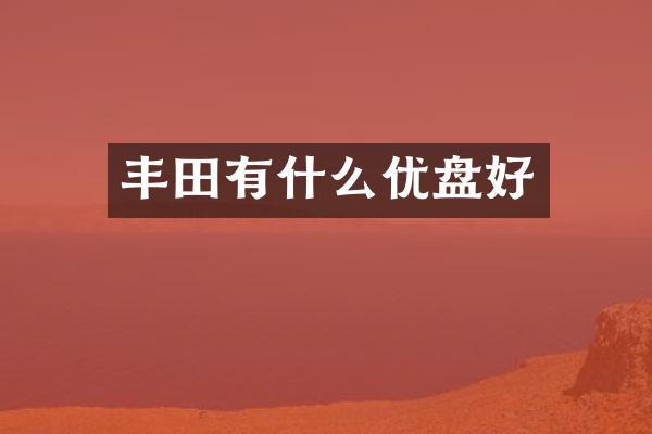 丰田有什么优盘好
