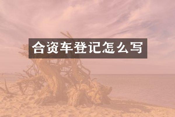 合资车登记怎么写