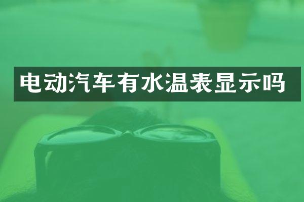 电动汽车有水温表显示吗
