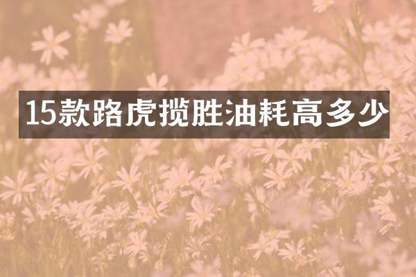 15款路虎揽胜油耗高多少