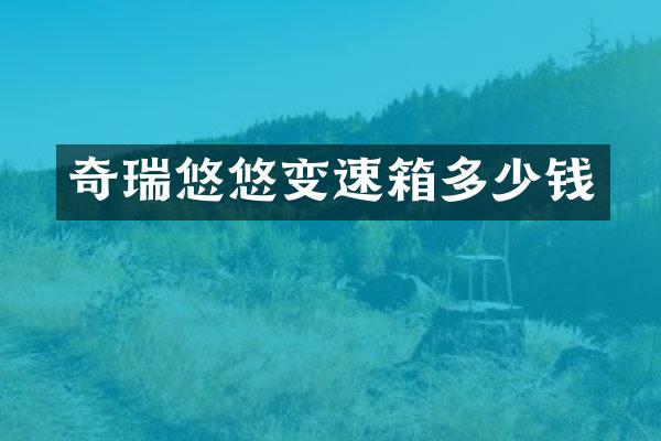 奇瑞悠悠变速箱多少钱