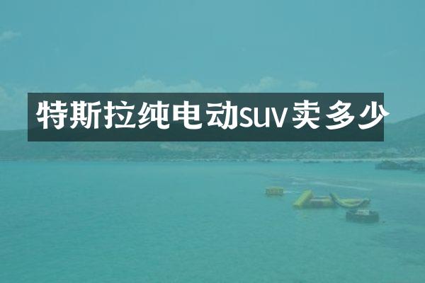 特斯拉纯电动suv卖多少