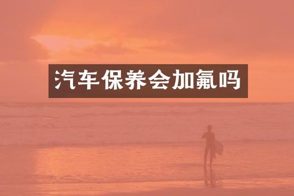 汽车保养会加氟吗