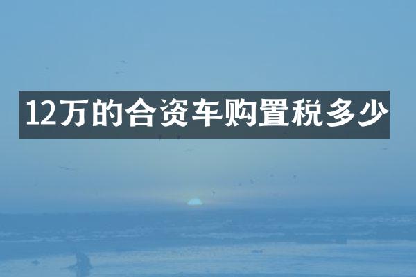 12万的合资车购置税多少