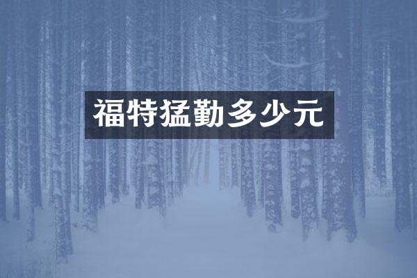 福特猛勤多少元