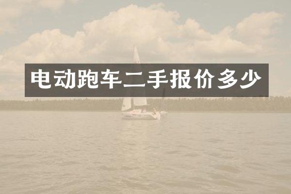 电动跑车二手报价多少