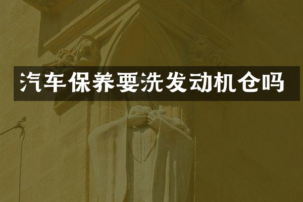 汽车保养要洗发动机仓吗