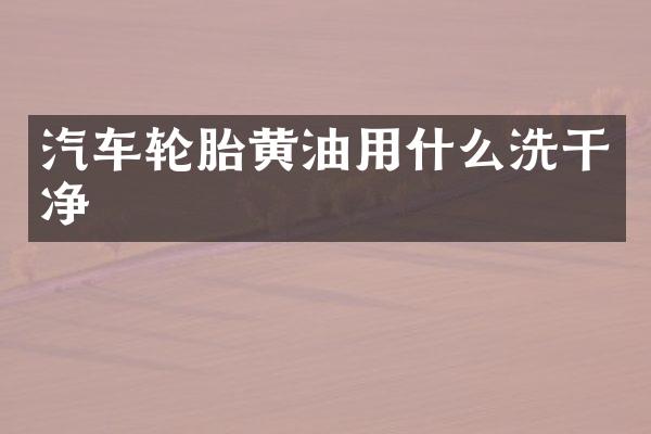 汽车轮胎黄油用什么洗干净