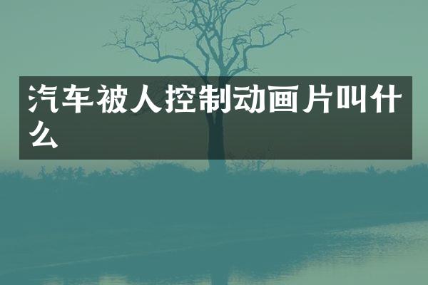 汽车被人控制动画片叫什么