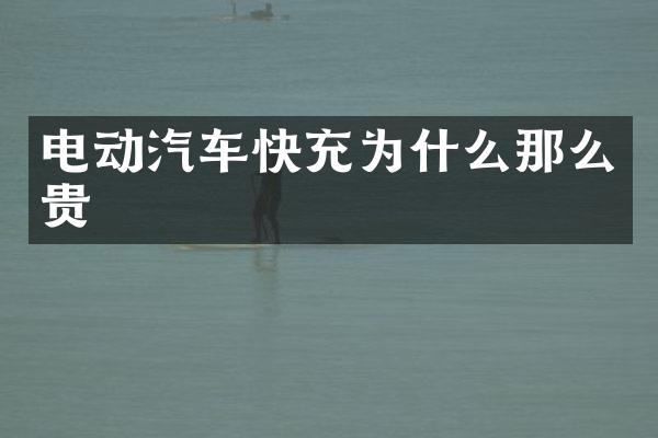 电动汽车快充为什么那么贵