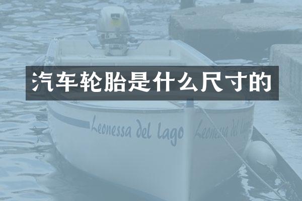 汽车轮胎是什么尺寸的