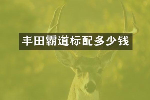 丰田霸道标配多少钱