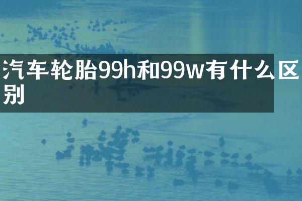 汽车轮胎99h和99w有什么区别