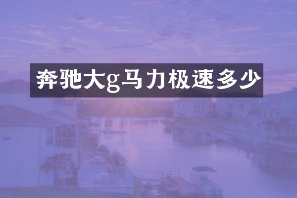 奔驰大g马力极速多少