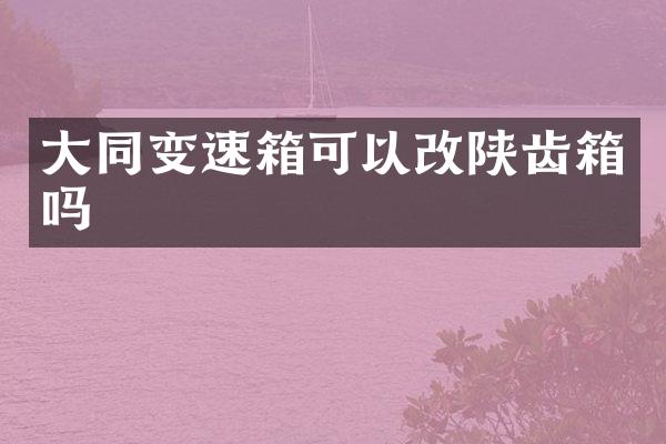 大同变速箱可以改陕齿箱吗