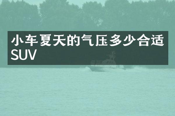小车夏天的气压多少合适SUV