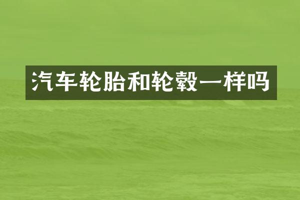 汽车轮胎和轮毂一样吗