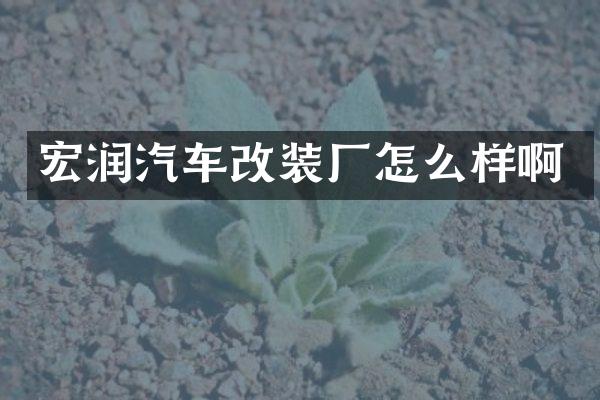 宏润汽车改装厂怎么样啊