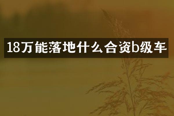 18万能落地什么合资b级车
