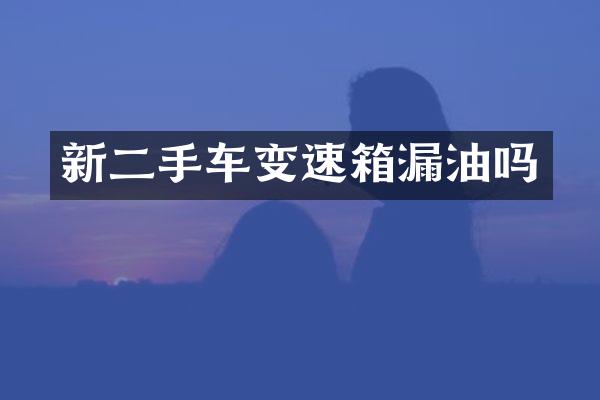 新二手车变速箱漏油吗