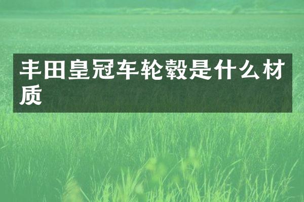 丰田皇冠车轮毂是什么材质