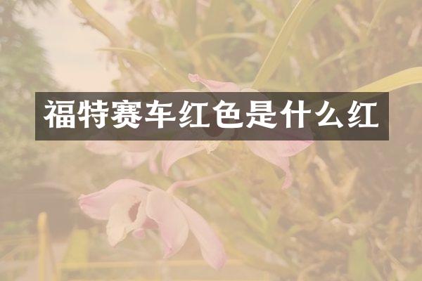 福特赛车红色是什么红