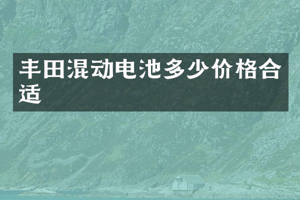 丰田混动电池多少价格合适