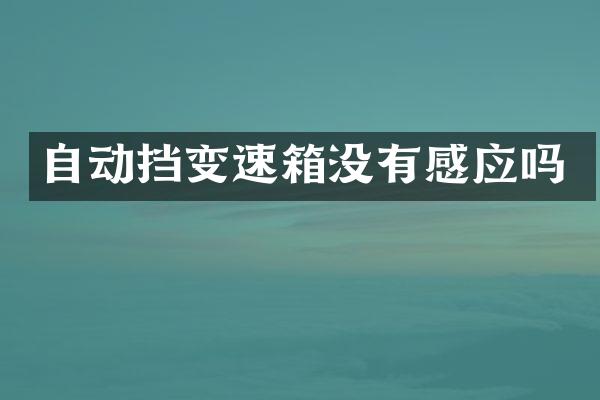 自动挡变速箱没有感应吗