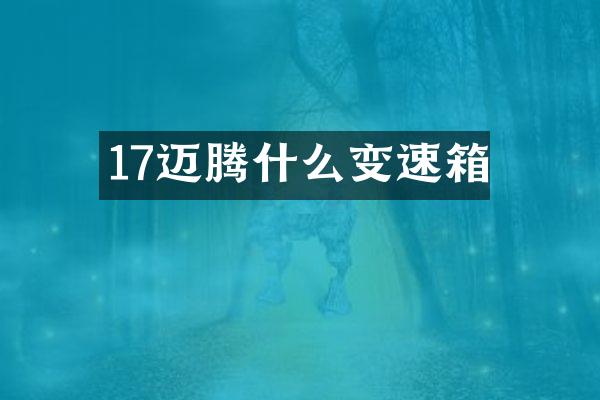 17迈腾什么变速箱