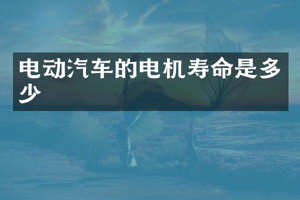 电动汽车的电机寿命是多少