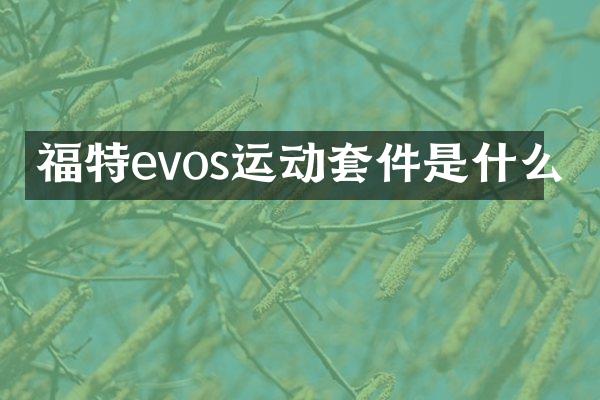 福特evos运动套件是什么