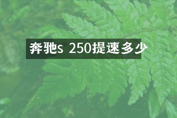 奔驰s 250提速多少