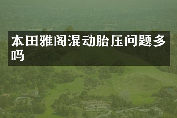 本田雅阁混动胎压问题多吗