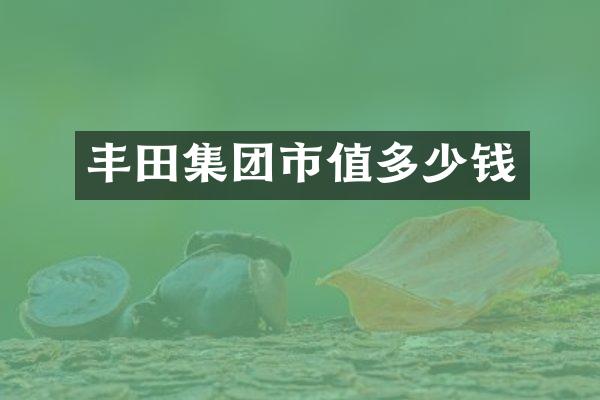 丰田集团市值多少钱