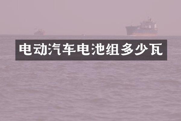 电动汽车电池组多少瓦