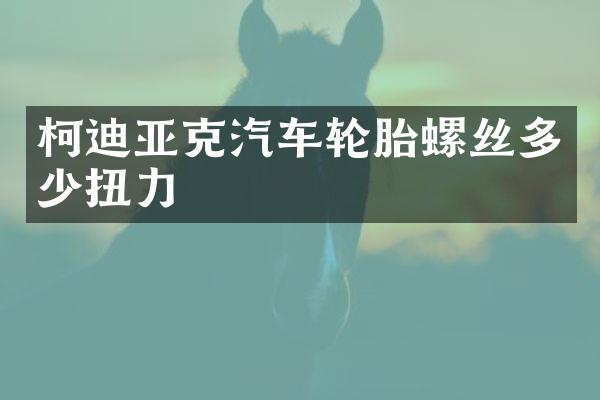 柯迪亚克汽车轮胎螺丝多少扭力