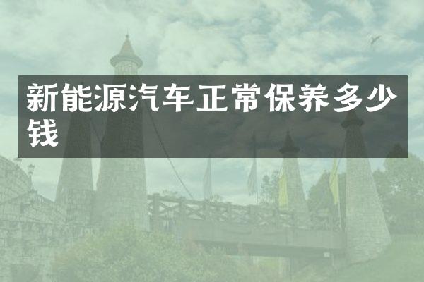 新能源汽车正常保养多少钱
