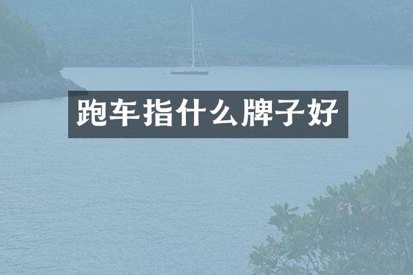 跑车指什么牌子好